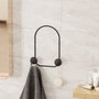 Wallity Frog Gancho de pared metálico Negro